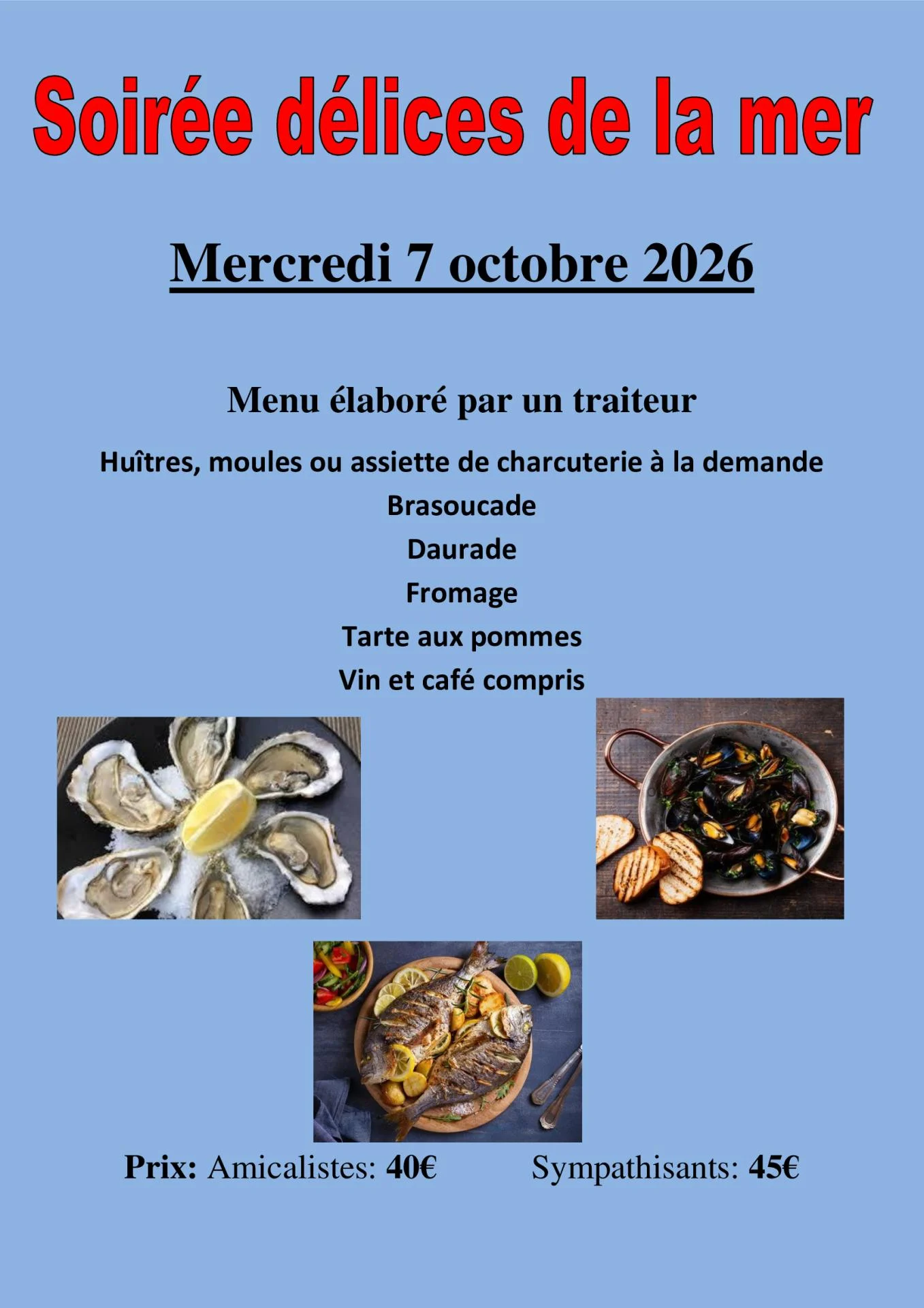Affiche delices de la mer