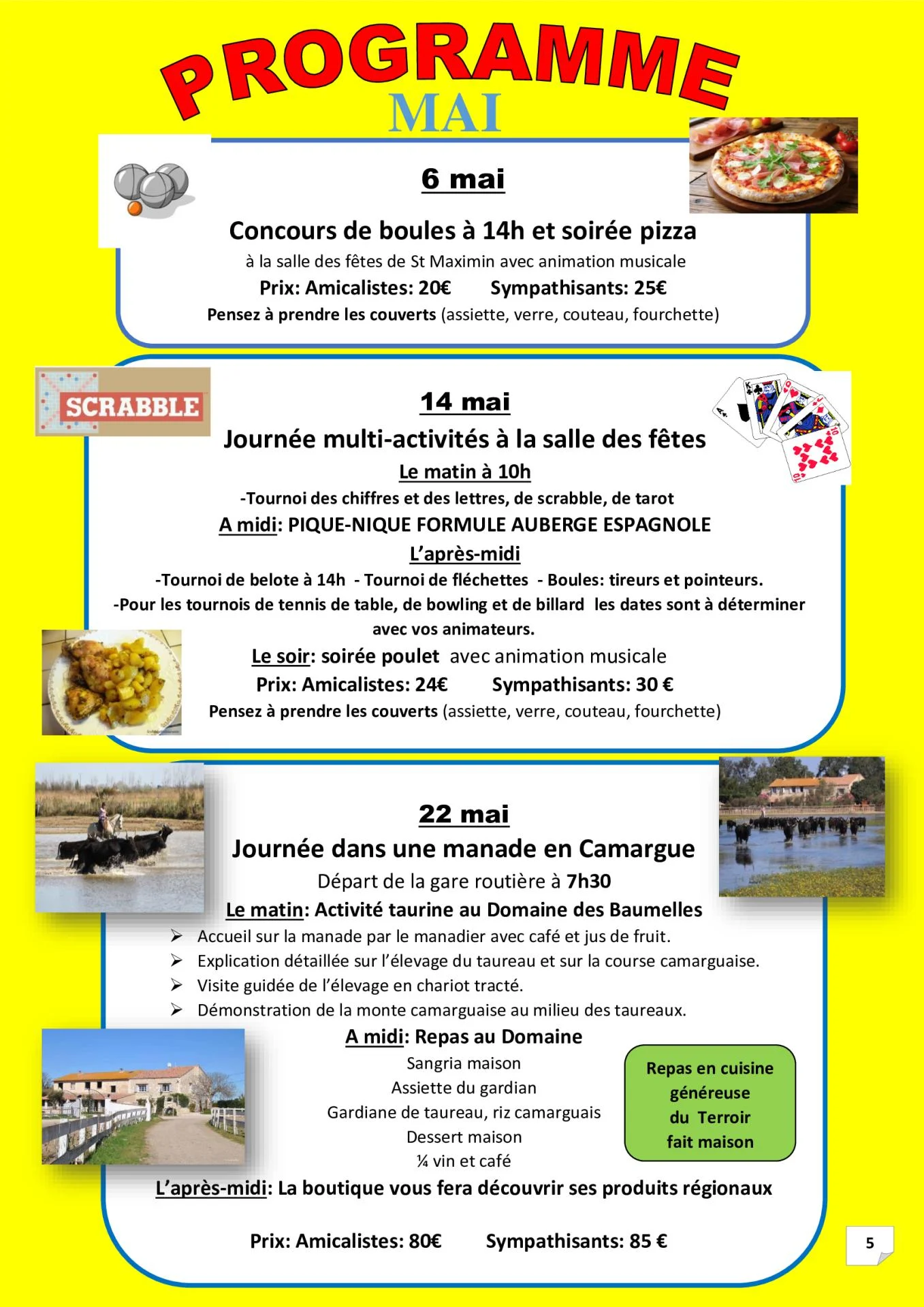 P 5 programme mai 2027