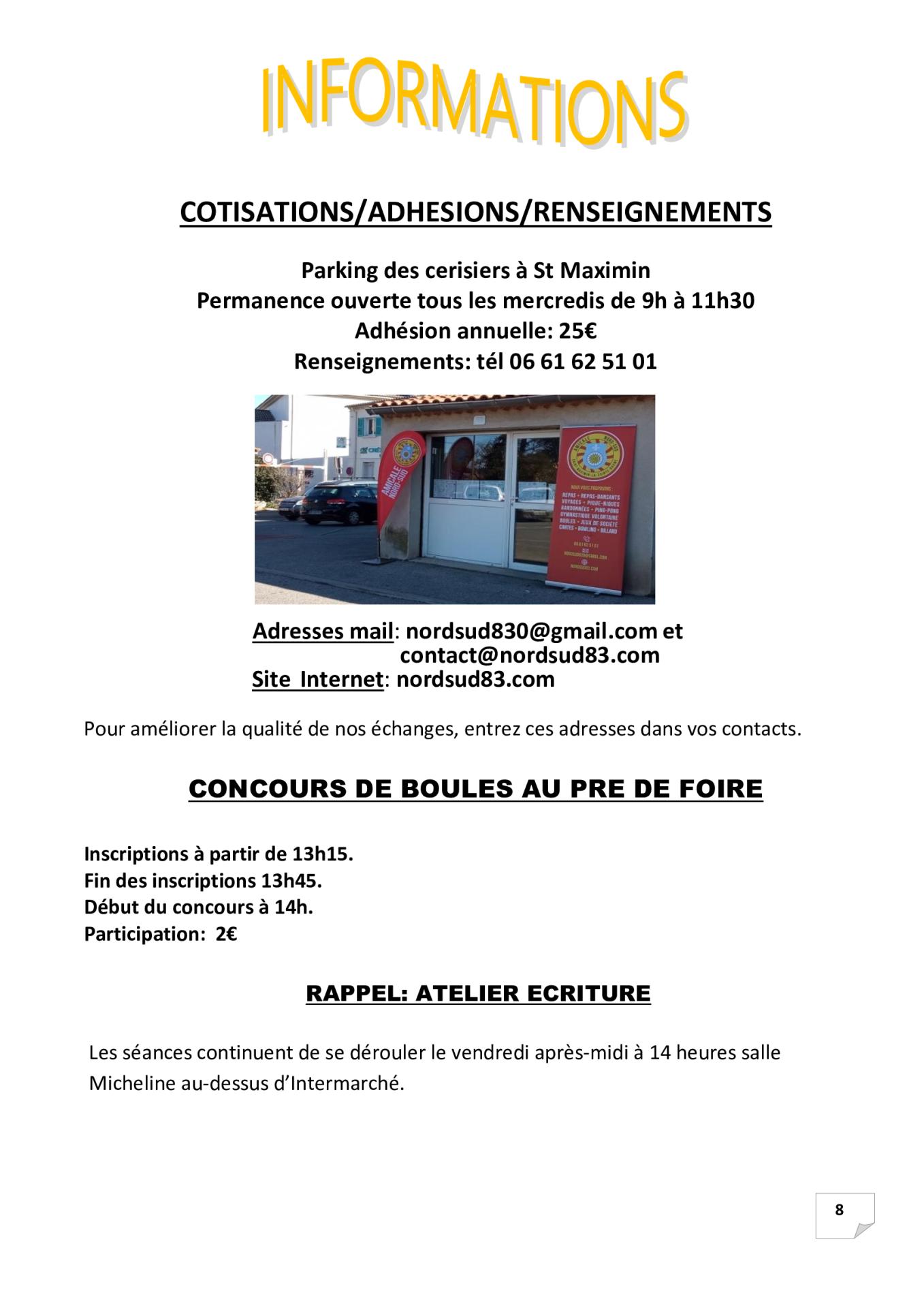 P 8 informations 2eme trimestre 2025