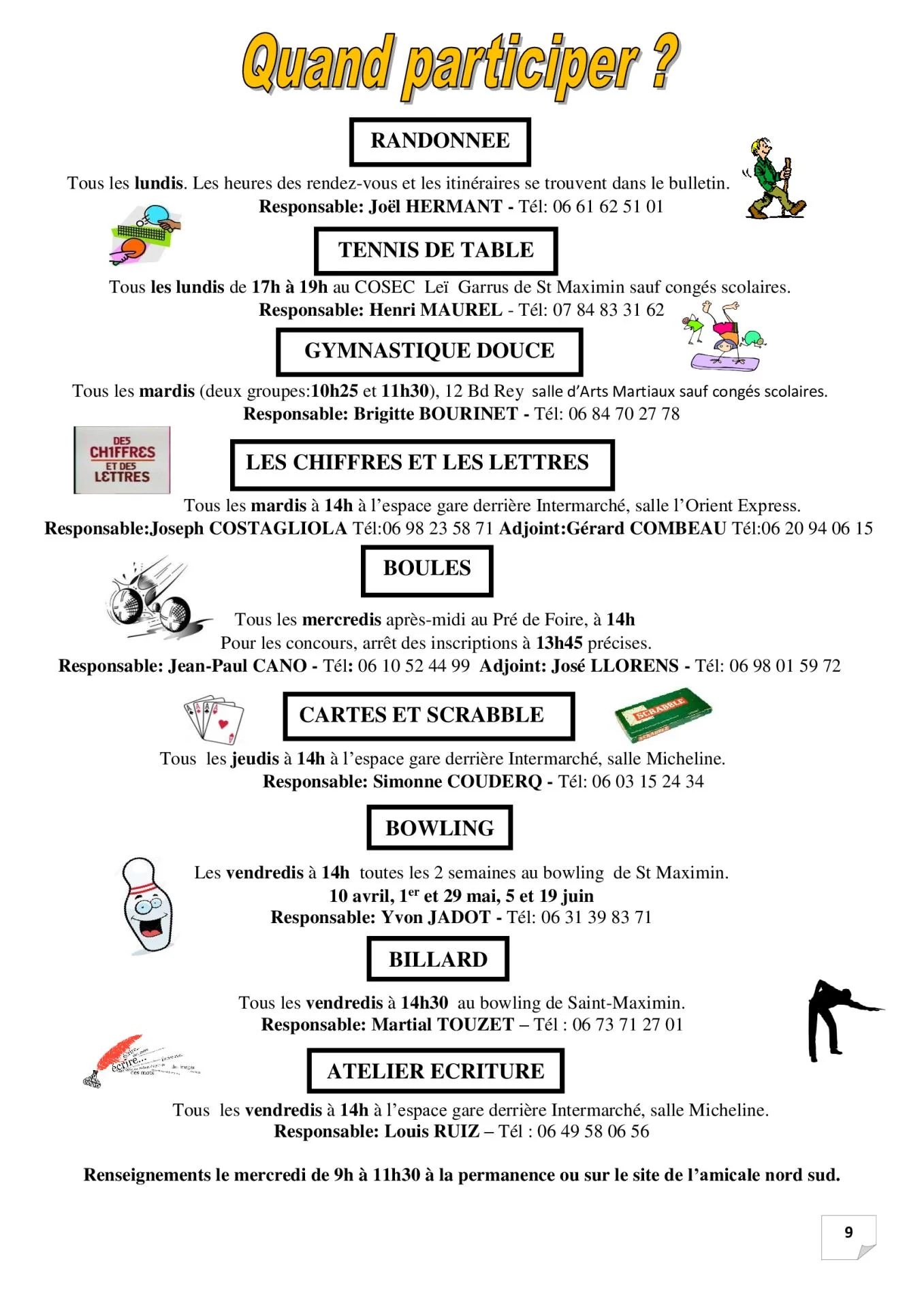 P 9 quand participer 2eme trimestre 2026